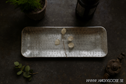 Vackert dekorationsfat, 50x18cm, Silver
