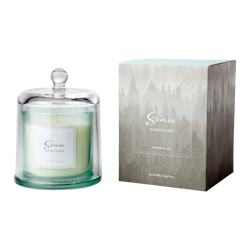 Doftljus med glaskupa, Seasalt & Sage