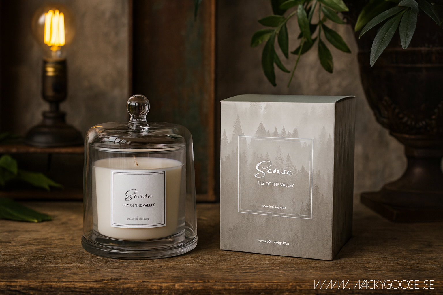 Doftljus med glaskupa, Lily of the Valley