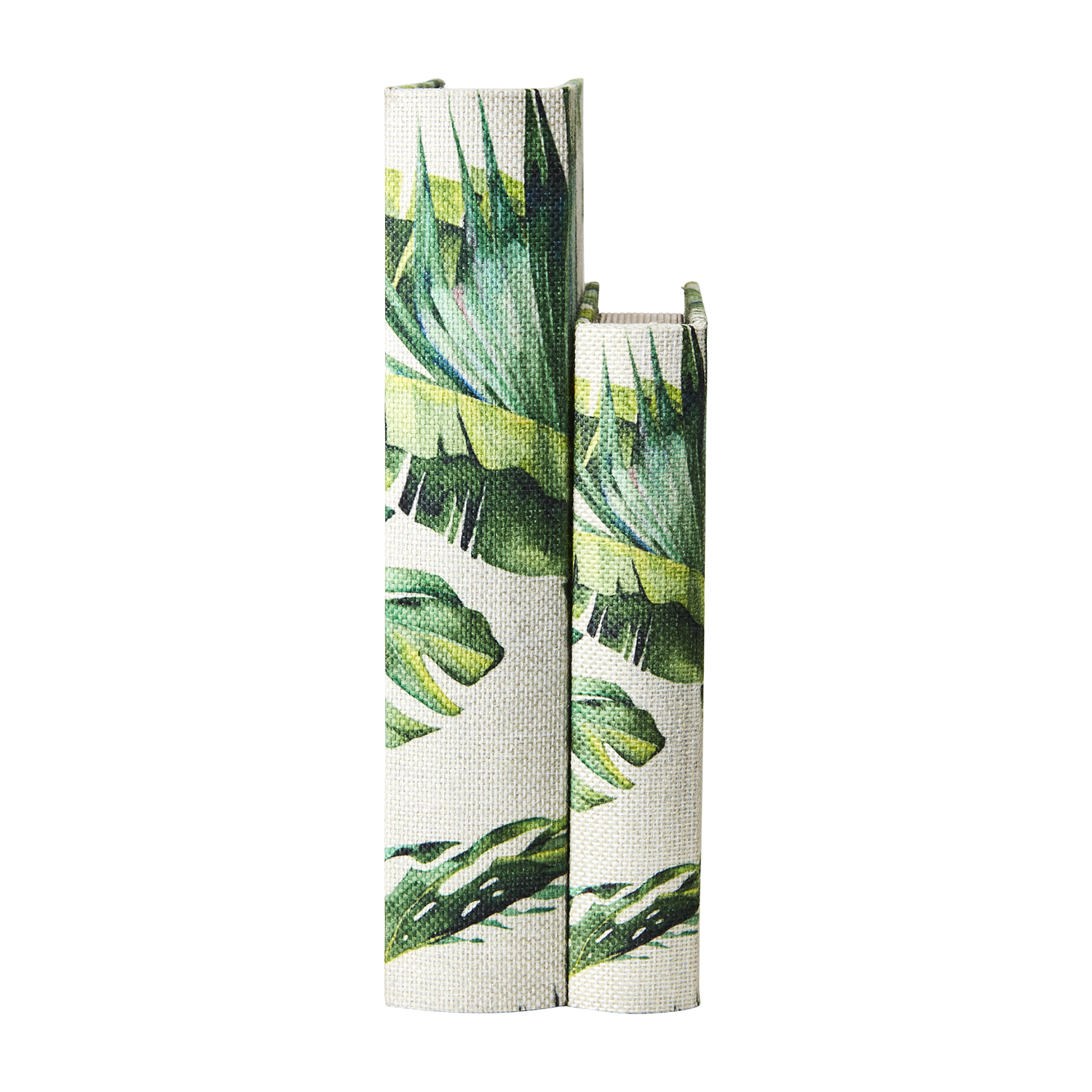 Förvaringslåda i bokform med linnetextil - 2-pack