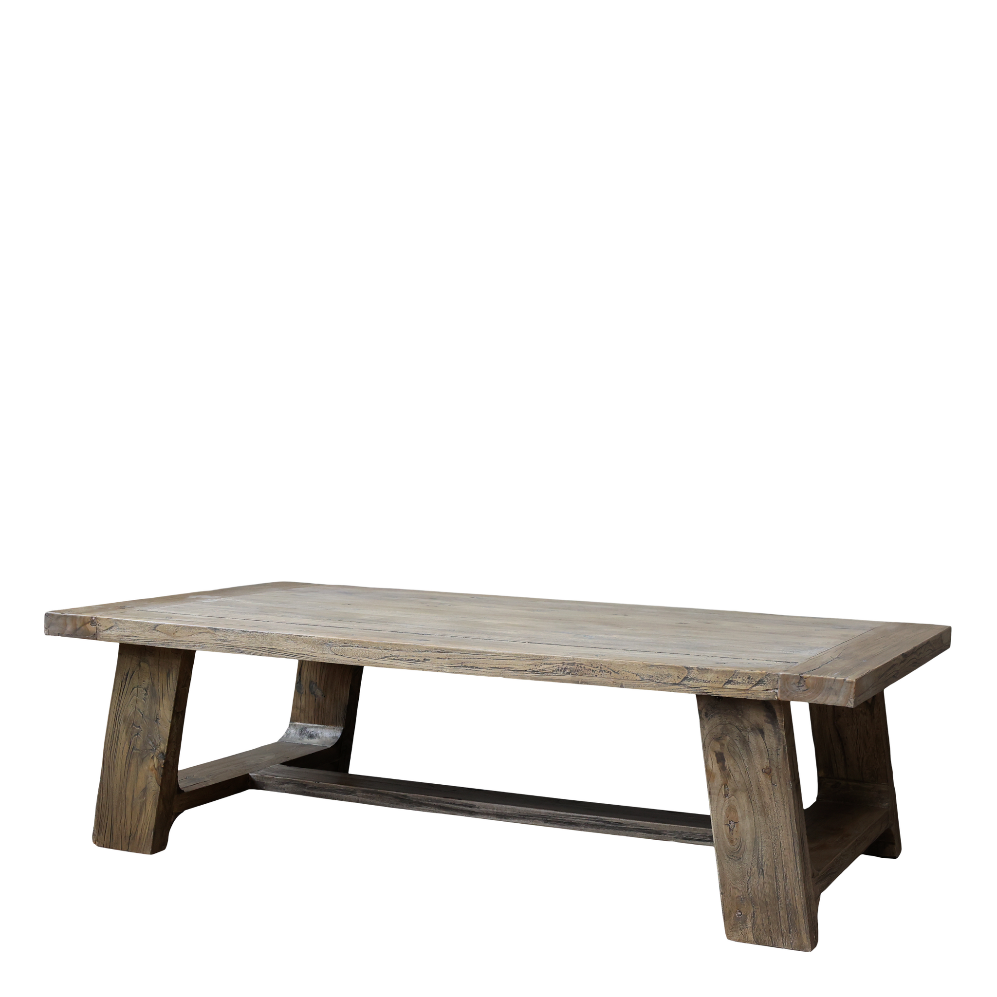 Handgjort och rejält soffbord av återvunnet trä, 130cm