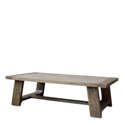 Handgjort och rejält soffbord av återvunnet trä, 130cm