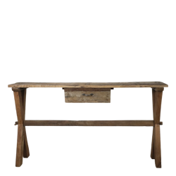 Handgjort Sidobord/Avlastningsbänk av återbrukat material, 152cm