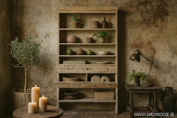 Stor hylla i antik design - Robust och unik förvaring, 222cm