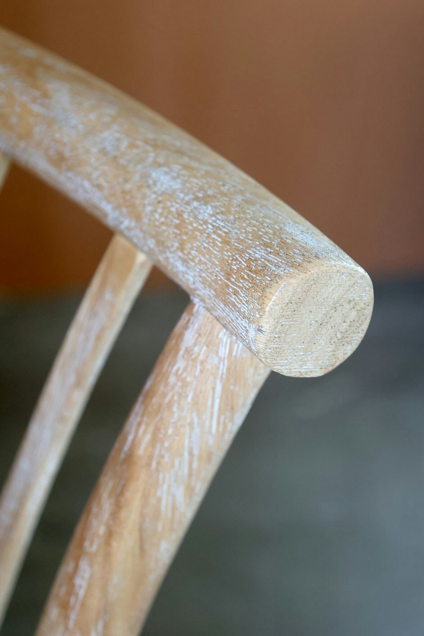 Trästol i fransk lantstil med flätad rottingsits, 2-pack