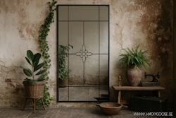 Spegel i järn och glas - 180x90cm