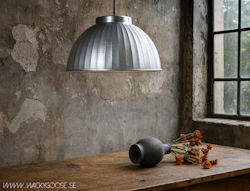 Taklampa i zink, 46cm diameter