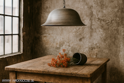 Taklampa med borstad metallfinish, 65cm diameter