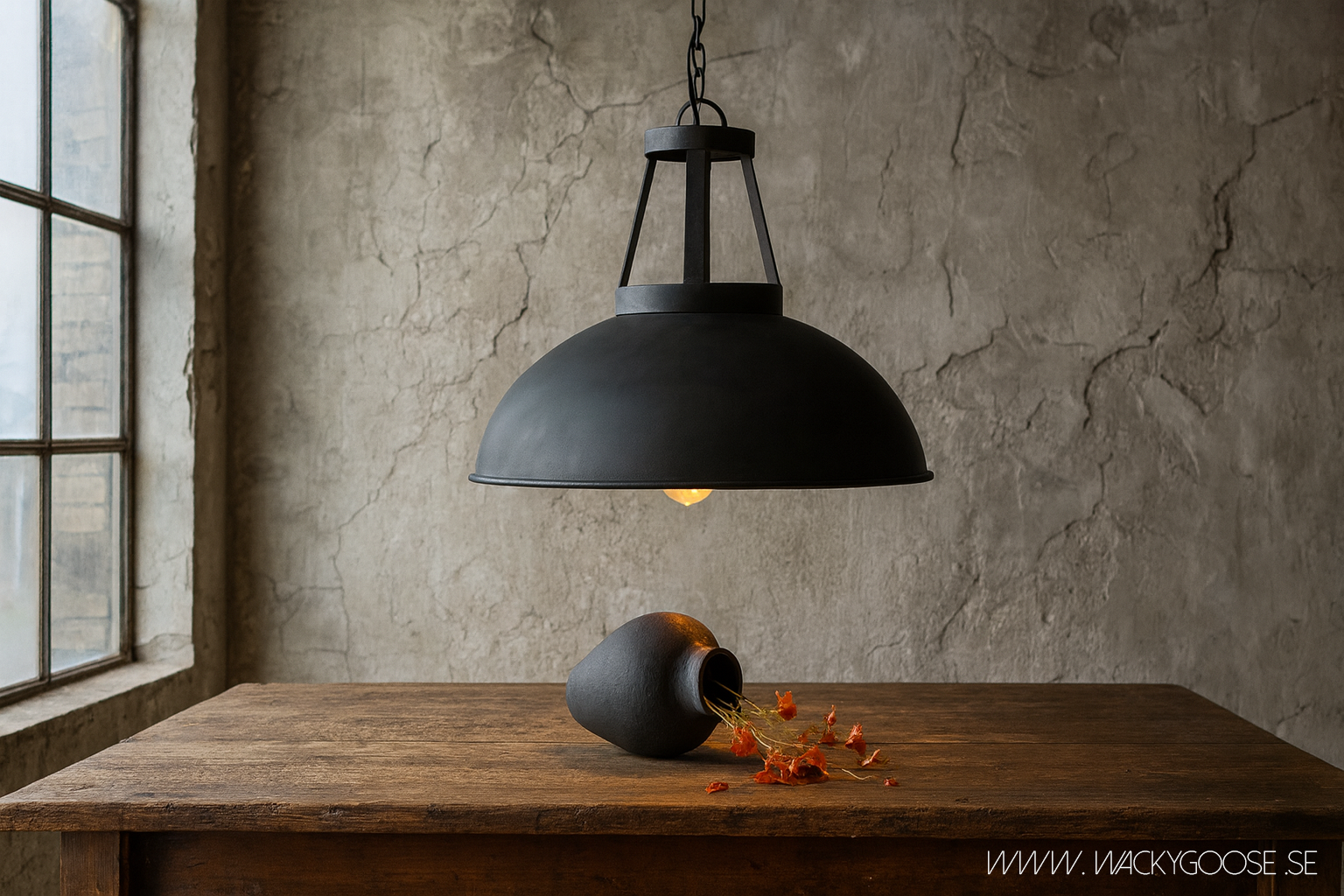 Taklampa, 46cm diameter, Mörk