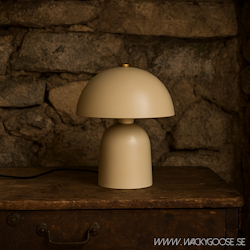 FUNGI Bordslampa, 30cm, Beige