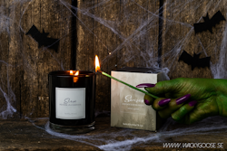 Doftljus med två vekar, ~45 h, Liquorice & sandalwood