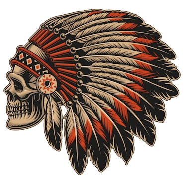 Hyttdekor - Native American Skull - Printad