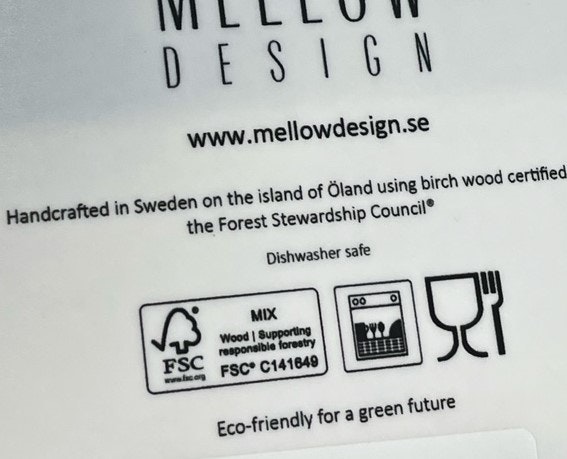Bricka med skånska ord och uttryck