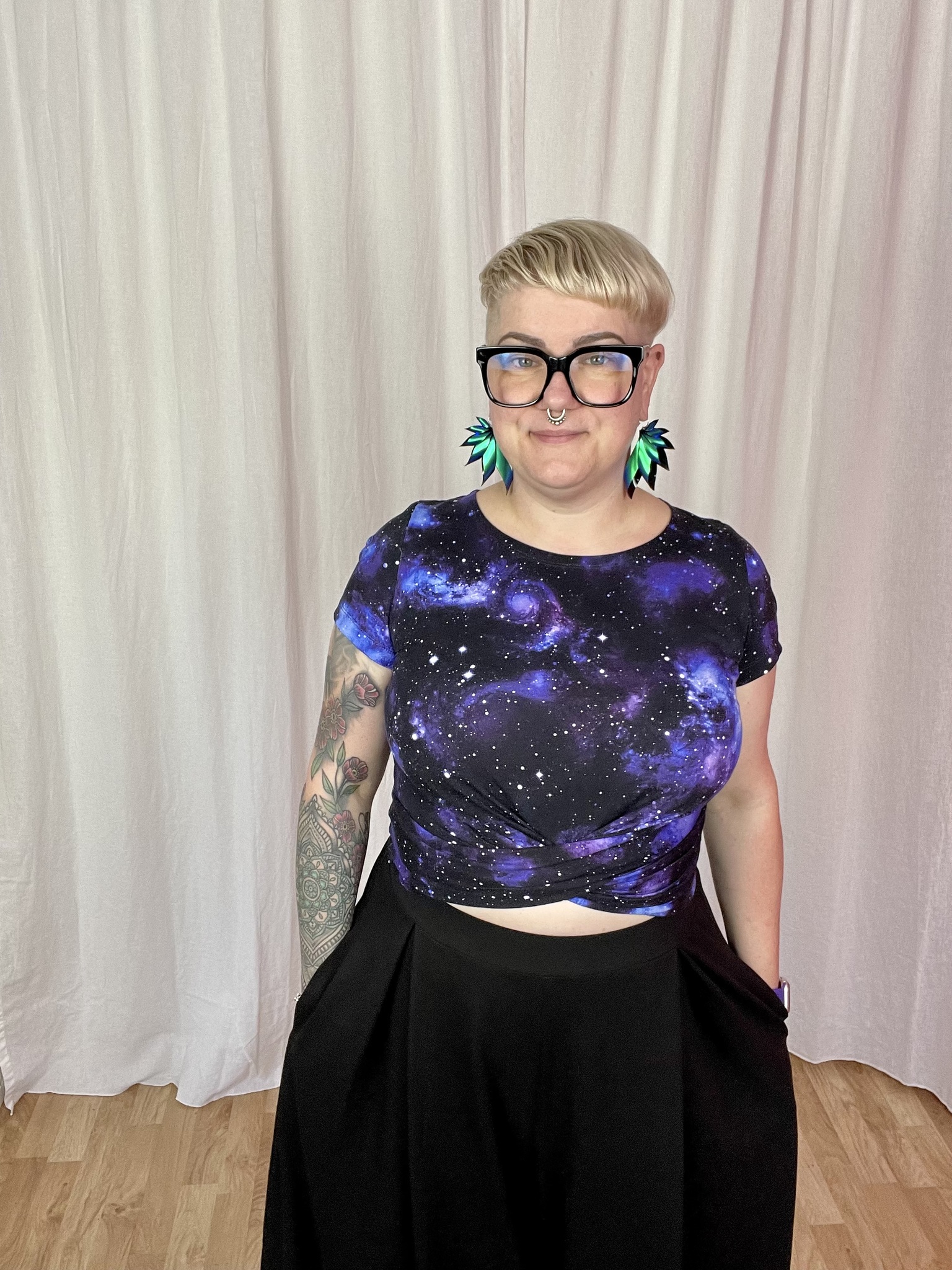 Cosmic Cats Twisted crop top