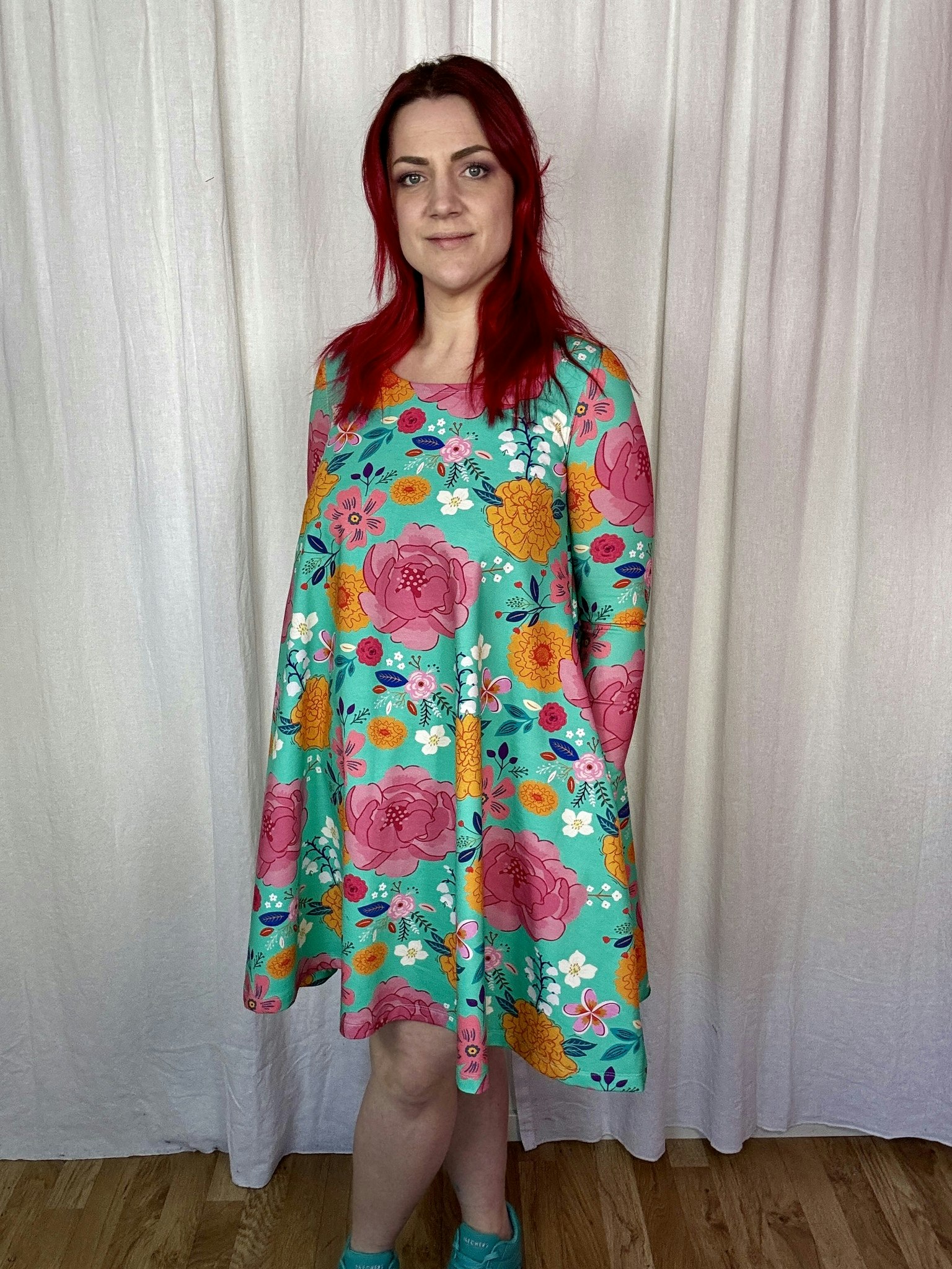 Panter turquoise/pink Flow Dress