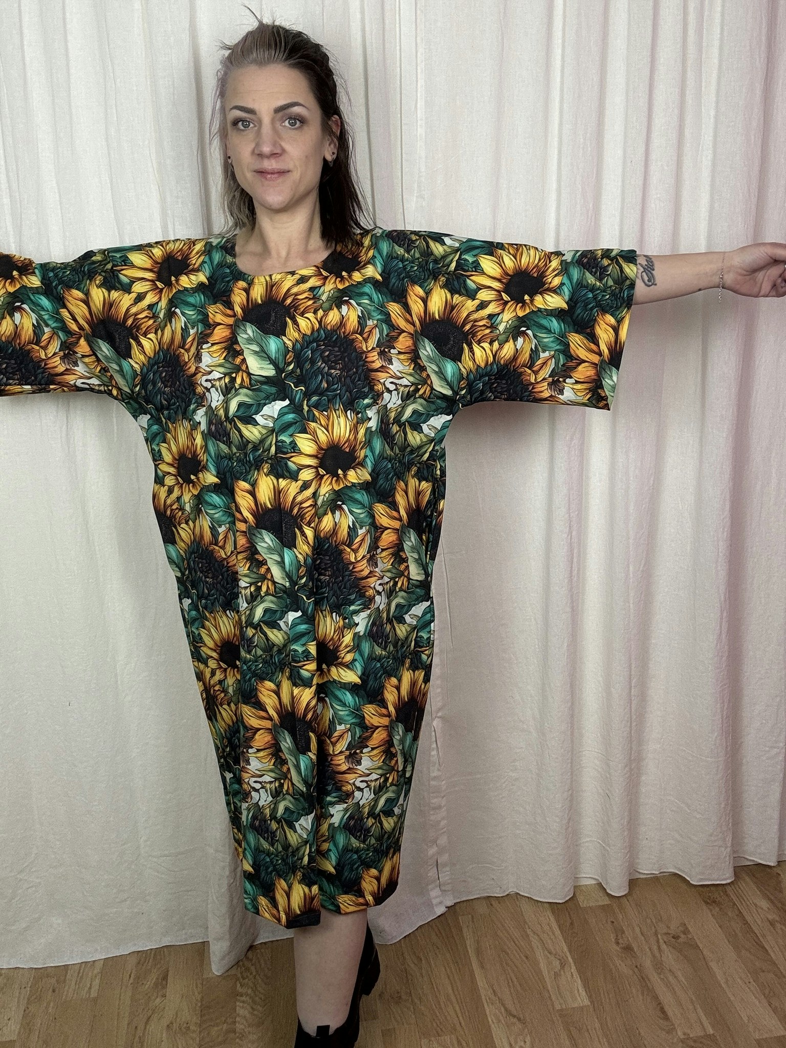 Lotus petrol Kimono Dress