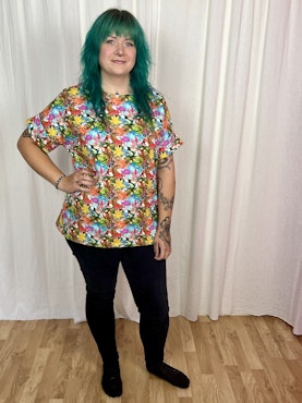 Ornamental Purple Oversized T-shirt