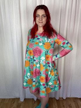Ornamental Yellow Flow Dress