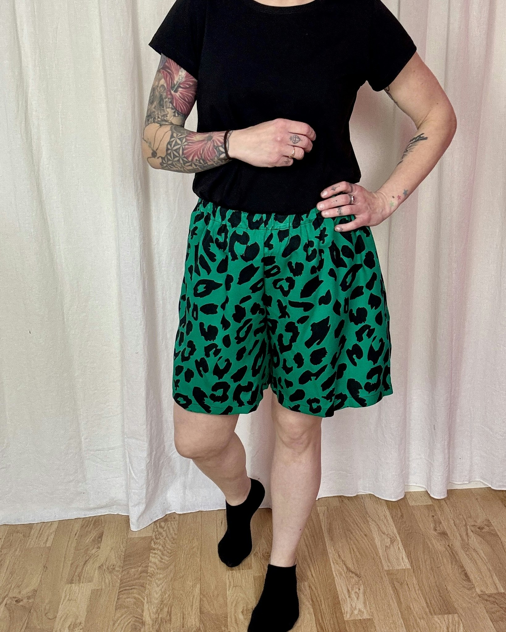 Crazy Print Viskos-shorts