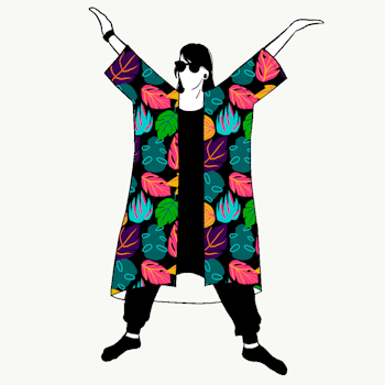 Leaf Jersey kimono