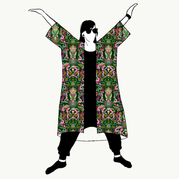 Octo Green Jersey kimono