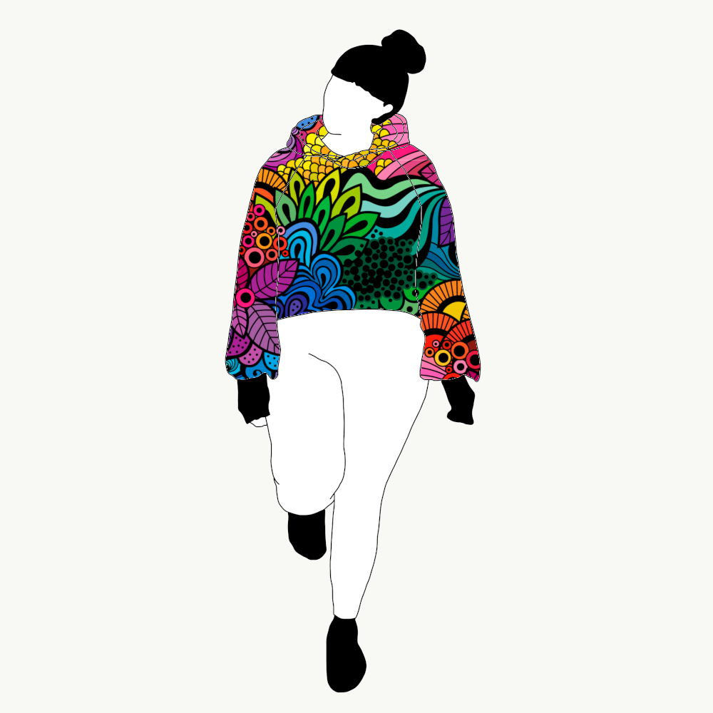 Groovy Rainbow Crop top deluxe