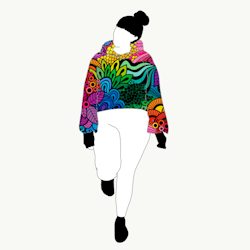 Groovy Rainbow Crop top deluxe