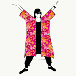 Vivid Magenta Jersey Kimono