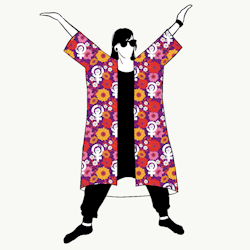 Fight like a girl Purple Jersey kimono
