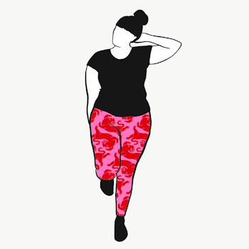 Panter Pink/Red Leggings