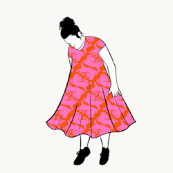 Panter Orange/Pink Groove Dress