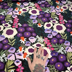 Purple Garden Jersey Kimono