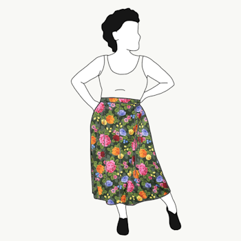 Babushka Roses Culottes 3/4 långa