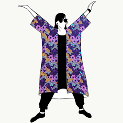 Ängen Lila Jersey kimono