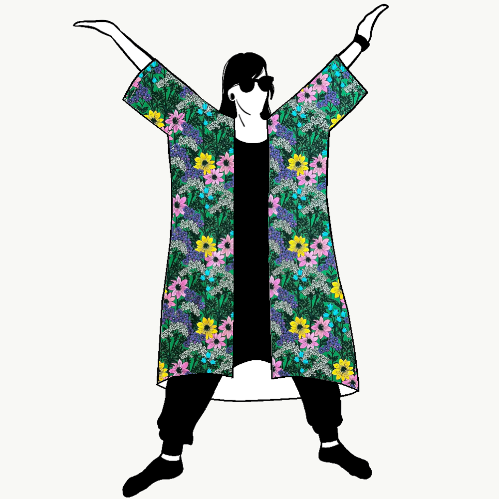 Ängen Grön Jersey kimono