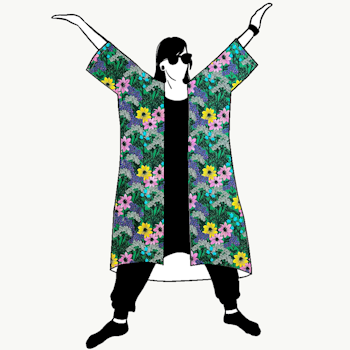 Ängen Grön Jersey kimono