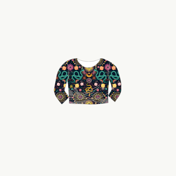 Celestial Snake Twisted crop top