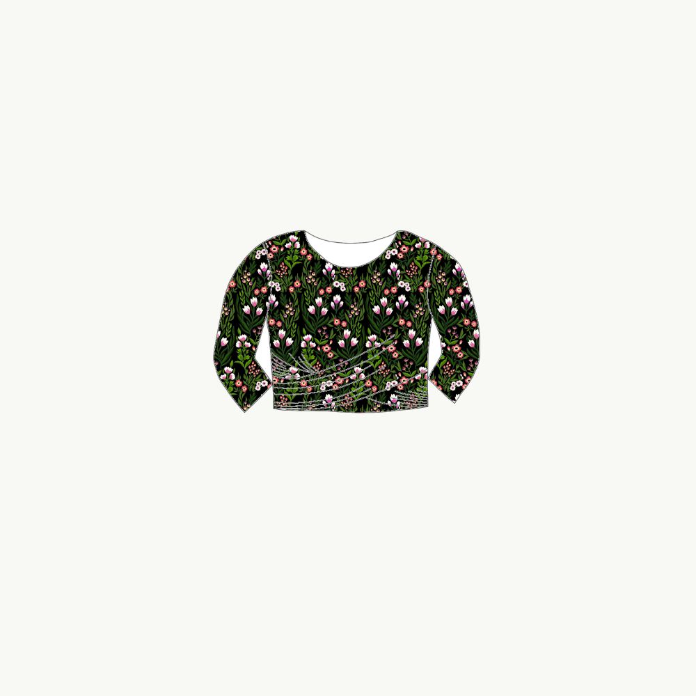 Ditsy Garden Twisted crop top