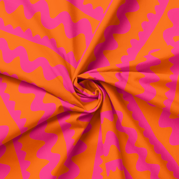 ZigZag Orange Pink A-linje tunika