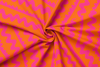 ZigZag Orange Pink Jersey Kimono