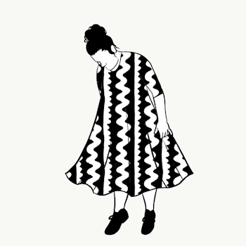 ZigZag Black & White Groove Dress