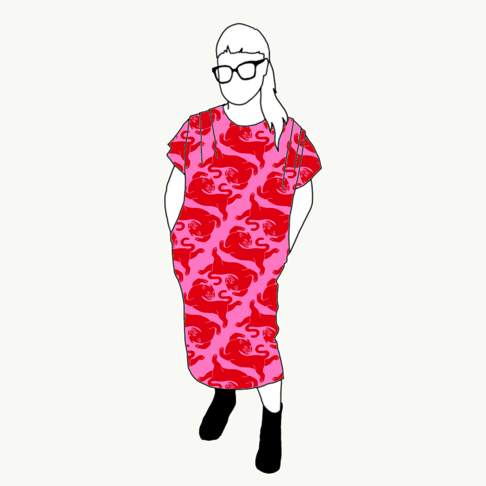 Panter Pink/Red Power Dress