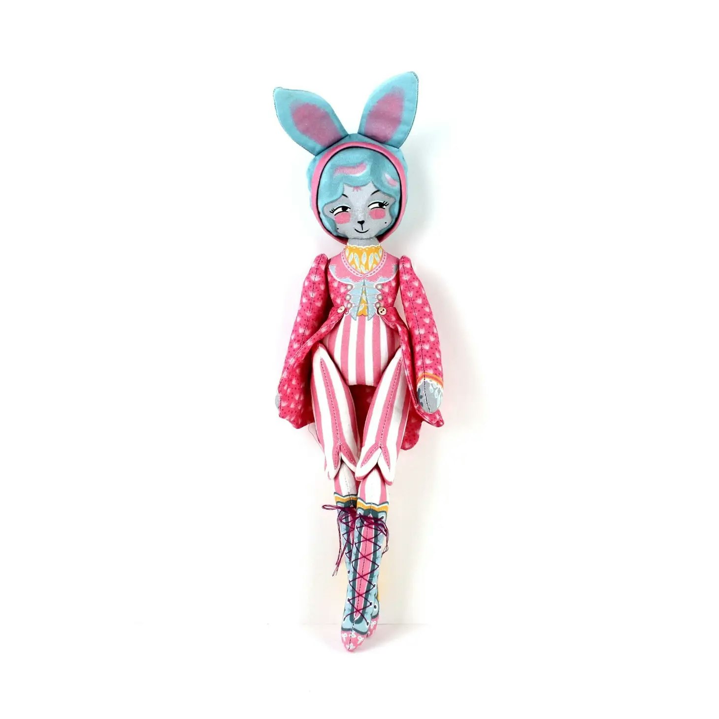 Diy Dolly Kit - Mewky the Circus Ringmaster Cat Bunny Doll