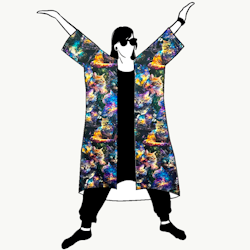 Cosmic Cats Jersey kimono