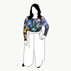 Cosmic Cats Twisted crop top