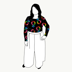 Groovy Femme Twisted crop top