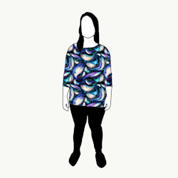 Whales Print Boxy Top & Boxy Crop