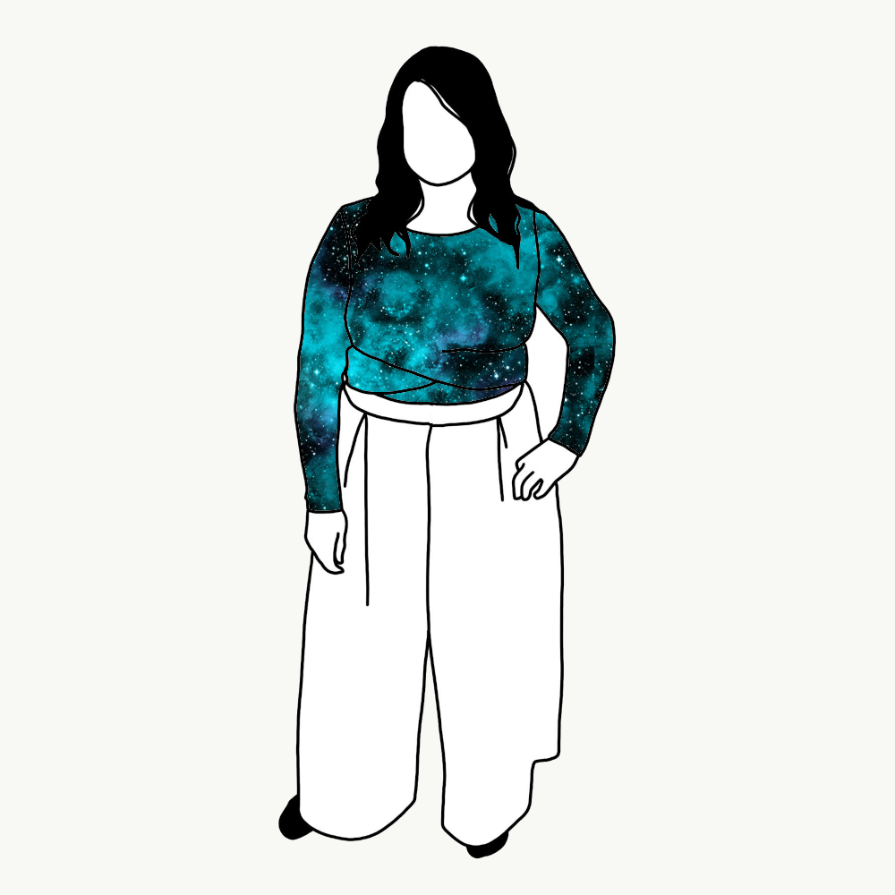 Universum Turquoise Twisted crop top