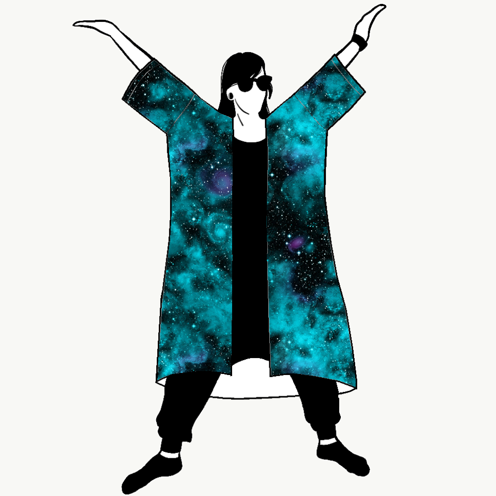 Universum Turquoise Jersey kimono