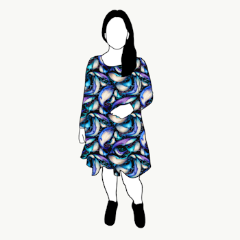 Flow Dress Whales print